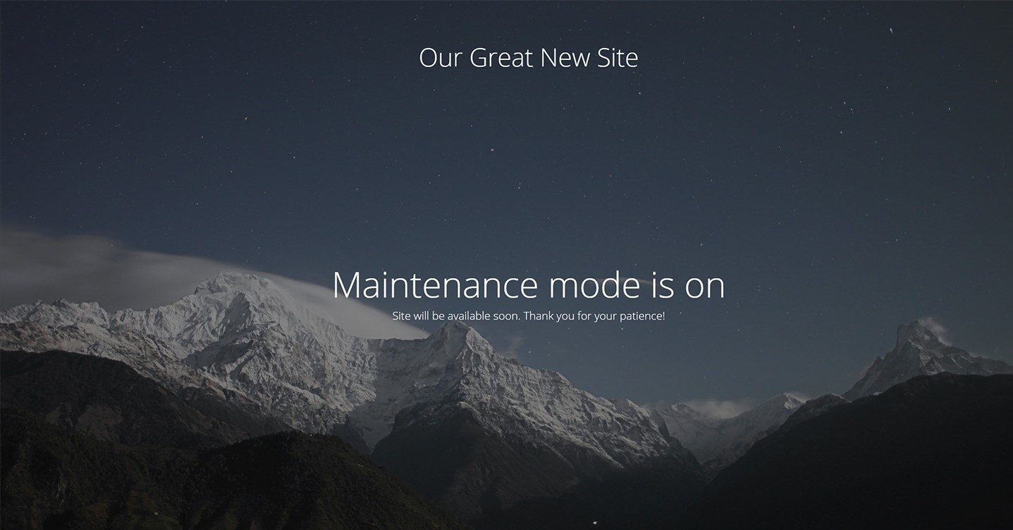 Website Maintenance